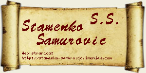 Stamenko Samurović vizit kartica